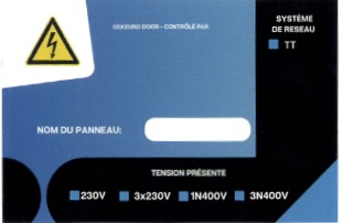 Sticker distribution board domestic FR