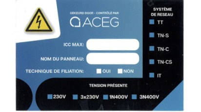 Autocollant panneau industriel FR