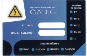 Autocollant panneau industriel FR